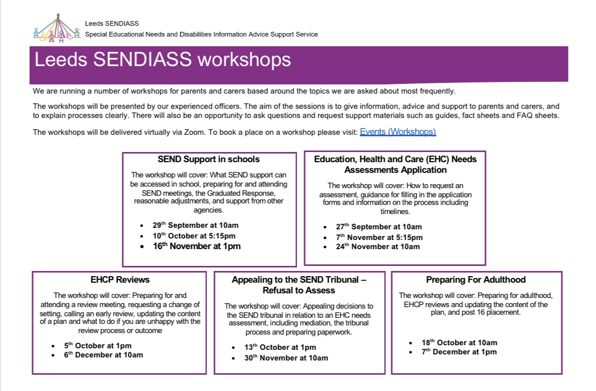 SENDIAS workshops