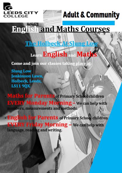 English and Maths  parent courses poster