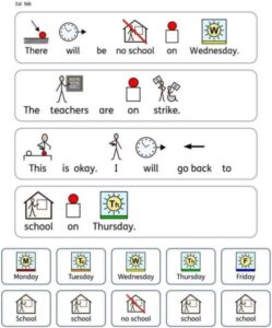 social story explaining to children that school will be closed on wednesday and it will be back open on thursday.